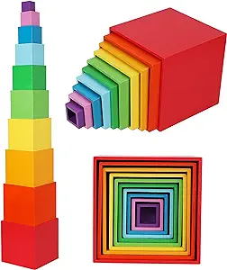 rainbow wooden toys