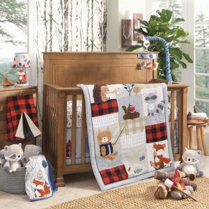 red buffalo check crib bedding