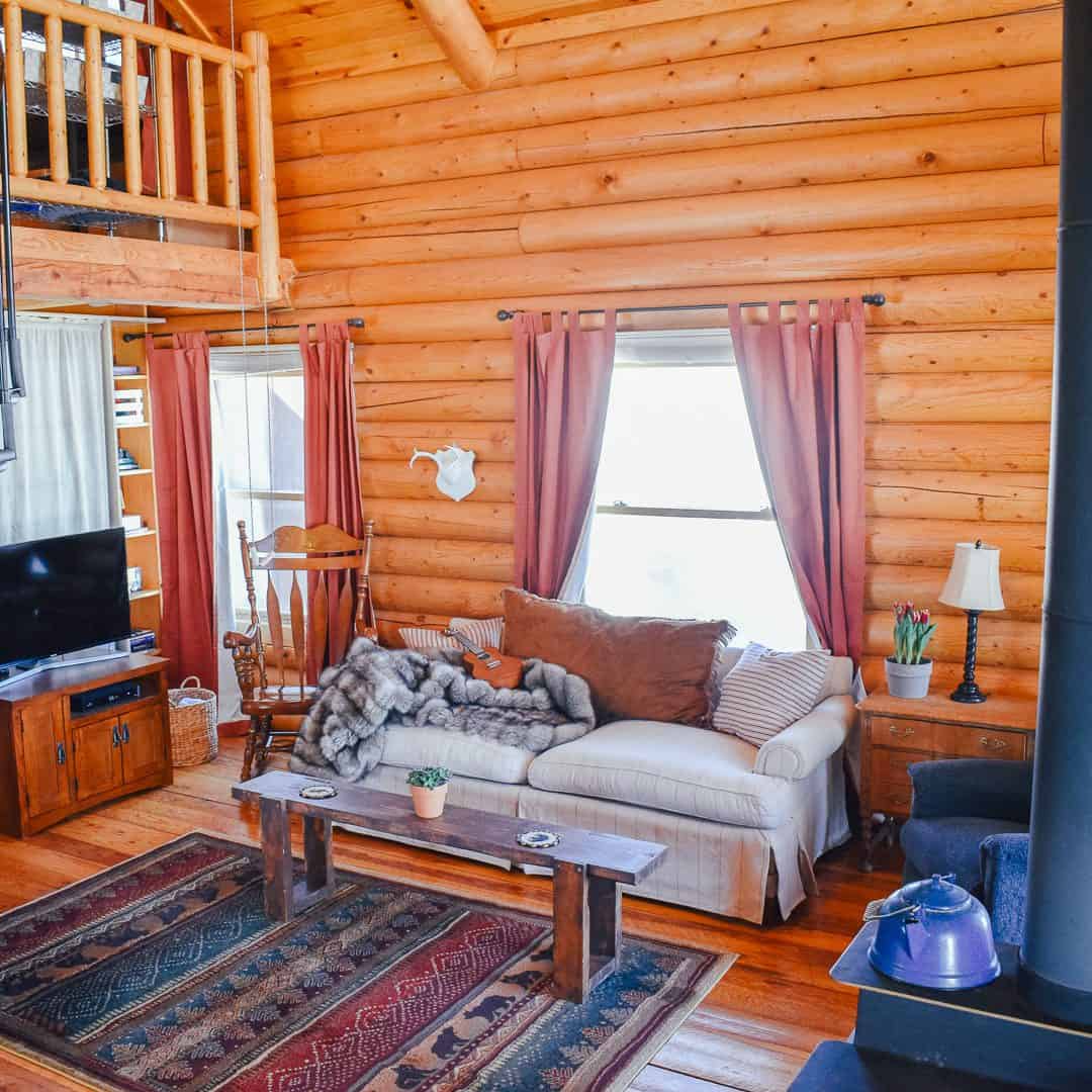 tiny log cabin decor