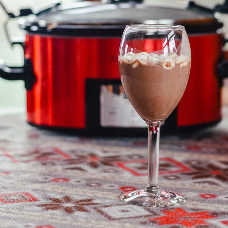 Slow Cooker Red Wine Hot Chocolate