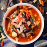 healthy slow cooker chicken tortilla soup