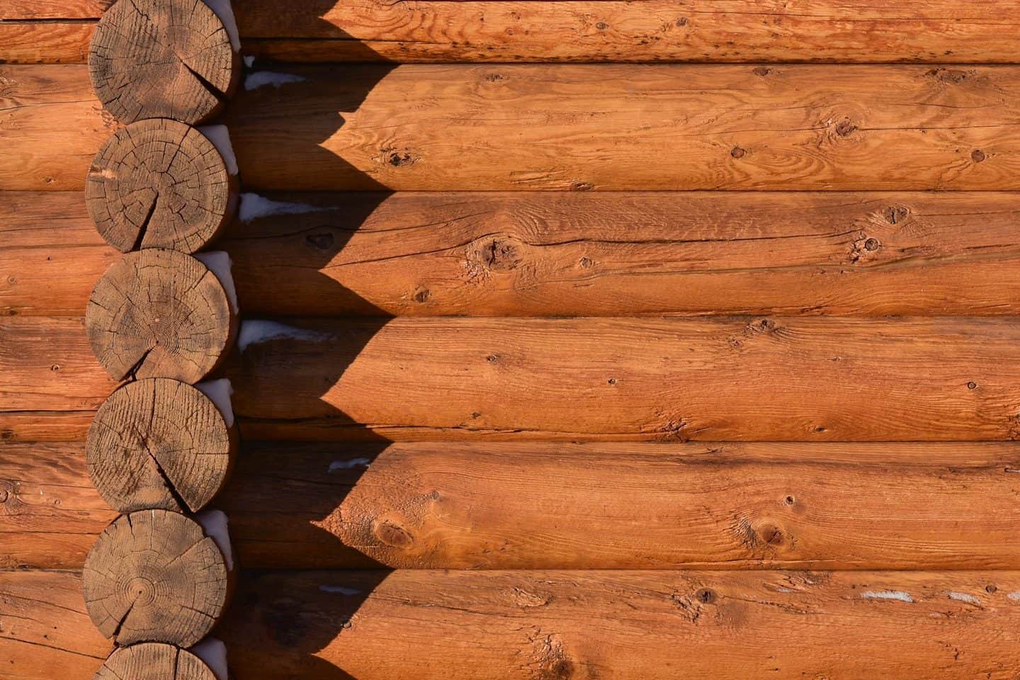 stain log home