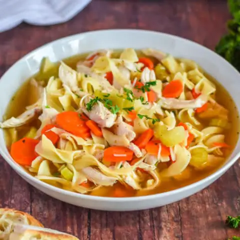 Easy Homemade Chicken Noodle Soup (Using a Whole Chicken)