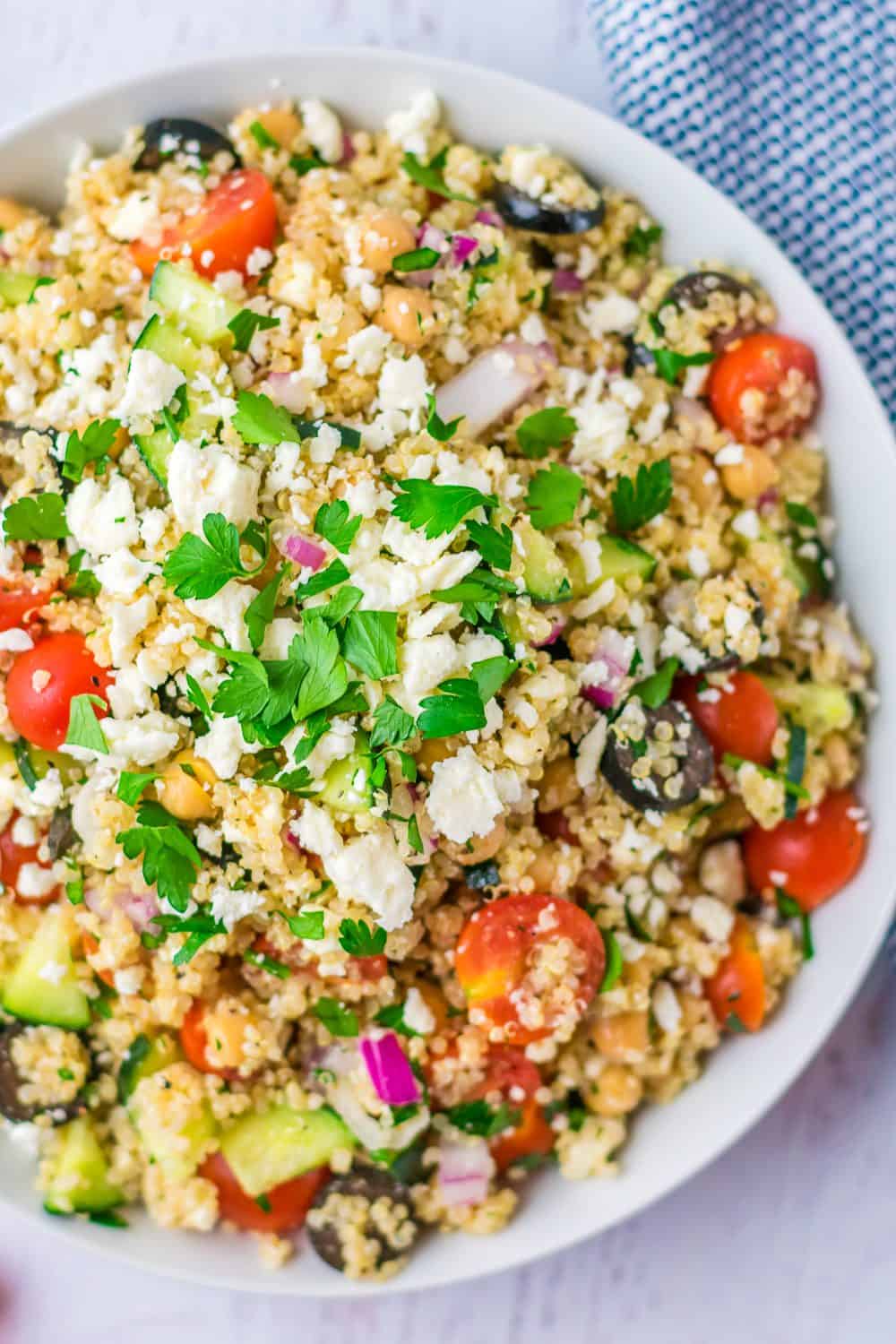 Greek Quinoa Salad Recipe | The Best Fresh Mediterranean Salad