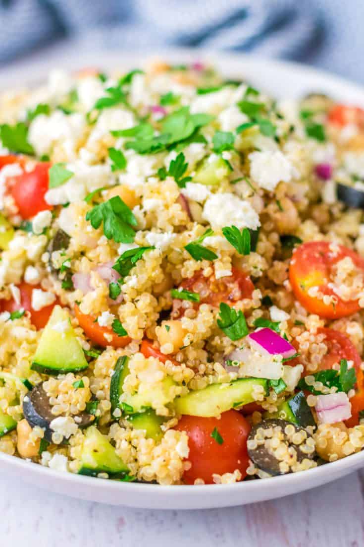 Greek Quinoa Salad Recipe | The Best Fresh Mediterranean Salad