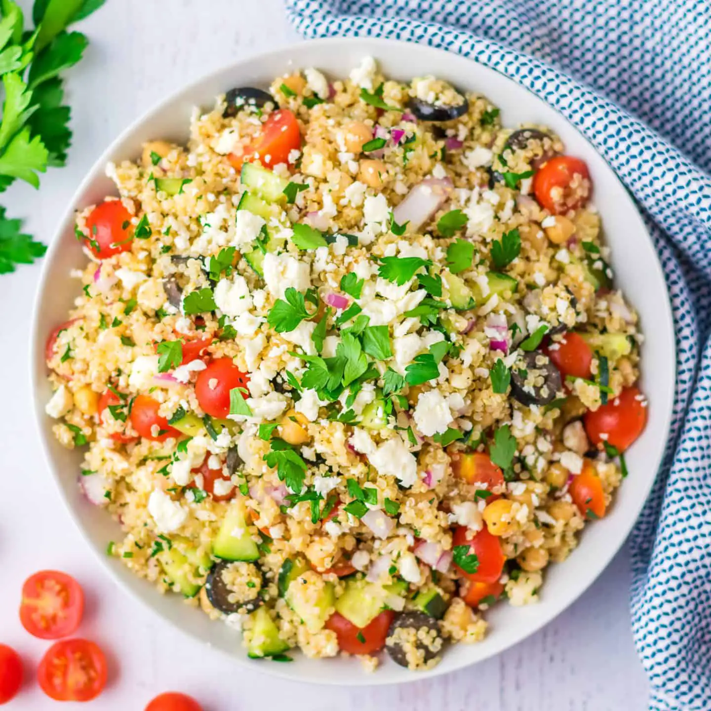 Greek Quinoa Salad Recipe | The Best Fresh Mediterranean Salad