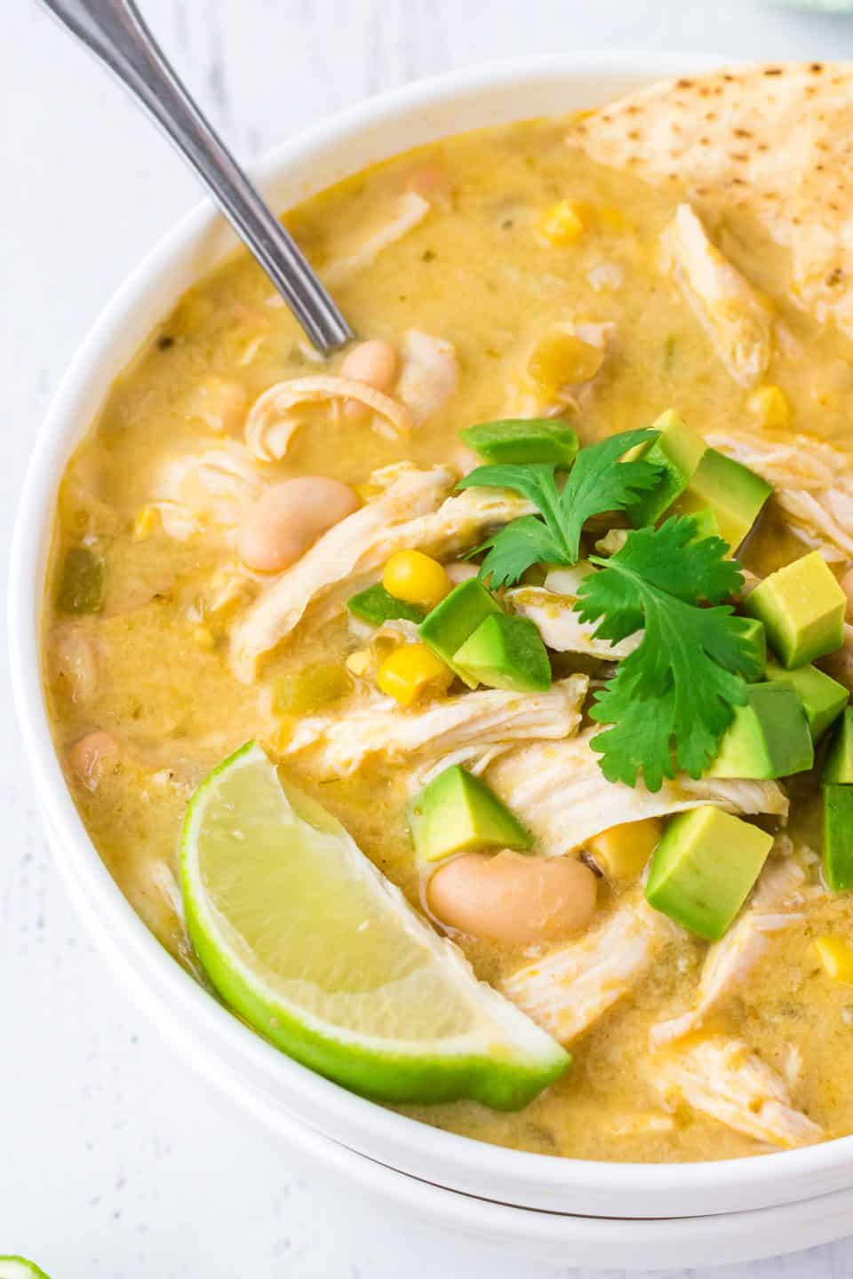 Easy White Chicken Chili | 30 Minute Dinner Recipe