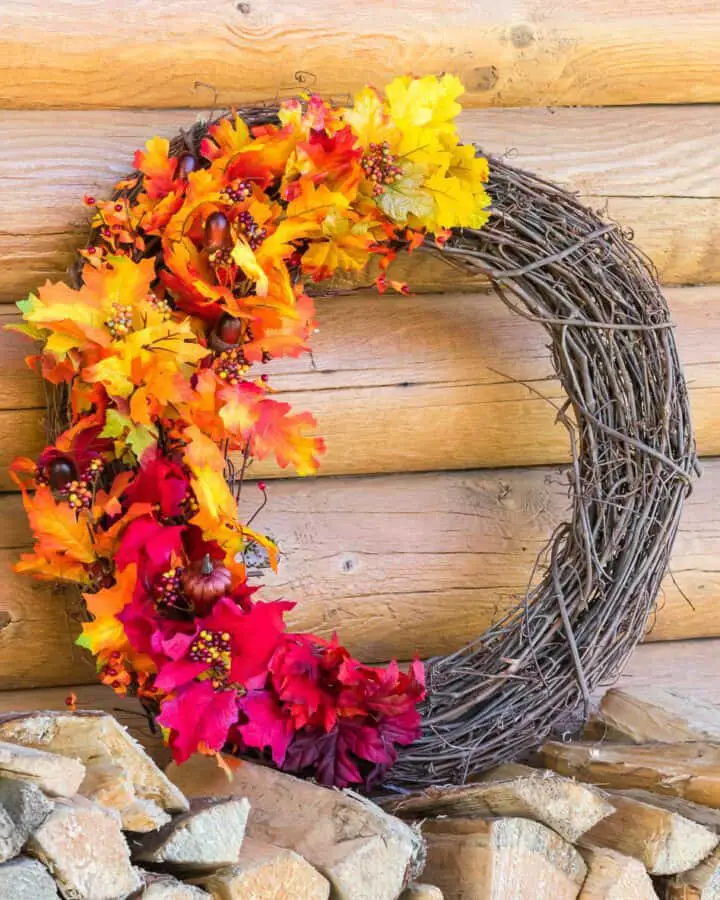 diy fall wreath dollar store
