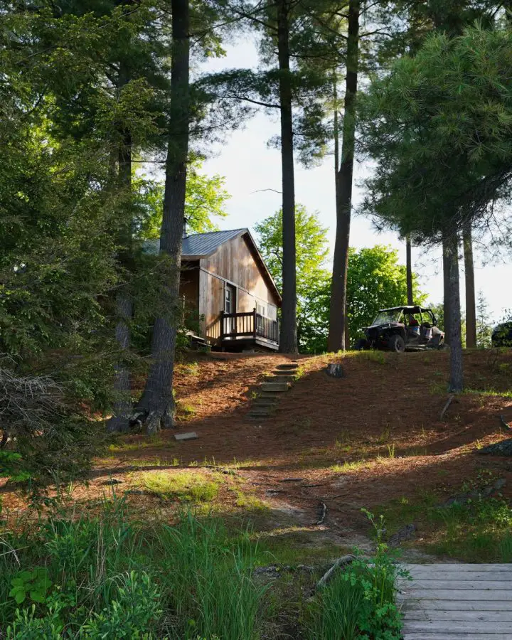 off roading vehicles at the cabin
